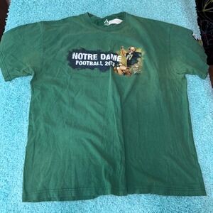 Notre Dame Football‎ 2013 Green Graphic Print T-Shirt Men's